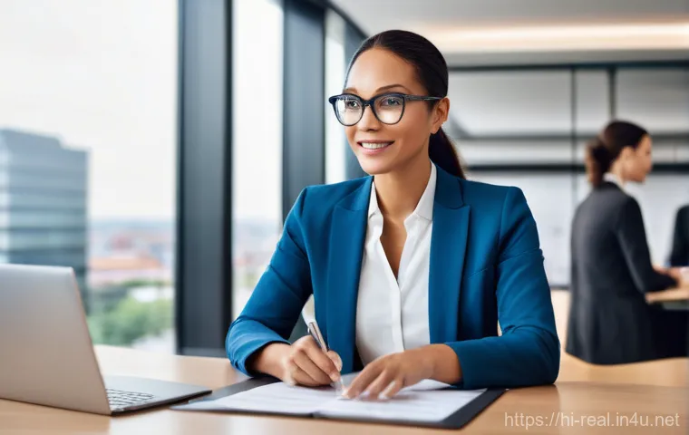 공인중개사와 부동산 정책 변화 대응법 - **Prompt:** "A highly professional and approachable female real estate agent, dressed in smart busin...