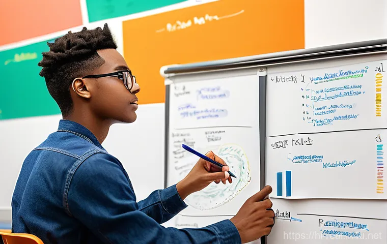 공인중개사 시험 준비를 위한 효과적인 학습법 - **Prompt 1: Smart Studying and Conceptual Understanding**
    A young adult, appearing between 18-25...