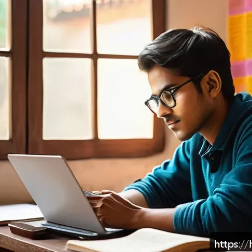 공인중개사 시험 준비를 위한 스터디 조언 - A focused Indian student studying for the 공인중개사 exam in a cozy, well-organized study room with a det...
